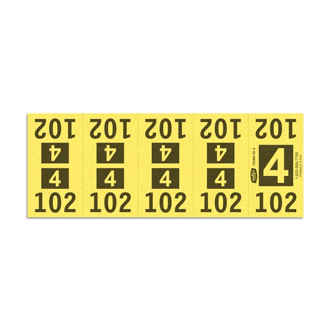 Etiquetas - Tickets Numerados - CLNR - #4 Amarillo 5000/1 - Und | E