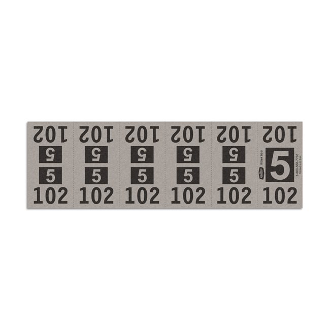 Etiquetas - Tickets Numerados - CLNR - #5 Gris 6000/1 - Und | E Arturo