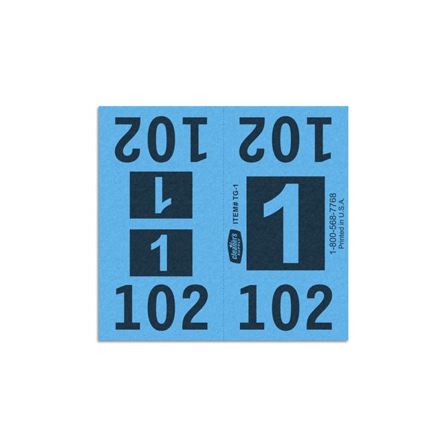 Etiquetas - Tickets Numerados  - CLEANER SUPPLY - #1 Azul 1000/1 - Und