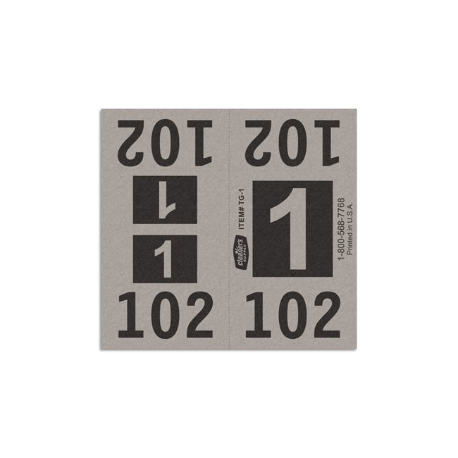 Etiquetas - Tickets Numerados  - CLEANER SUPPLY - #1 Gris 1000/1 - Und