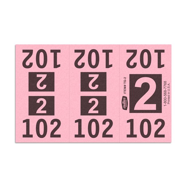 Etiquetas - Tickets Numerados  - CLEANER SUPPLY - #2 Rosado 1000/1 - Und