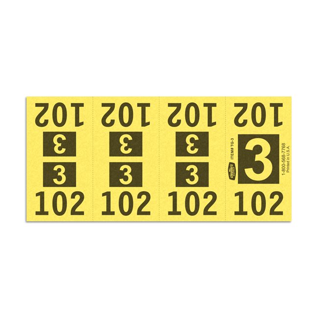 Etiquetas - Tickets Numerados  - CLEANER SUPPLY - #3 Amarillo 1000/1 - Und