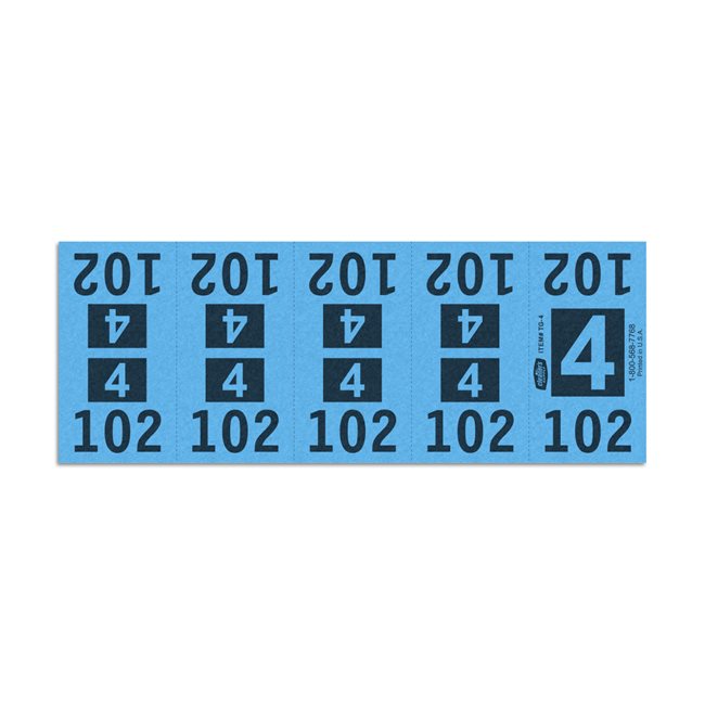 Etiquetas - Tickets Numerados  - CLEANER SUPPLY - #4 Azul 1000/1 - Und