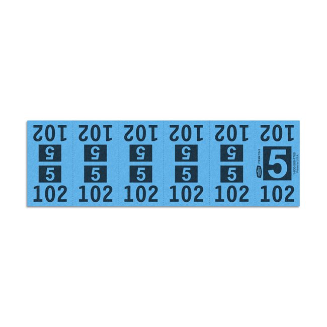 Etiquetas - Tickets Numerados  - CLEANER SUPPLY - #5 Azul 1000/1 - Und