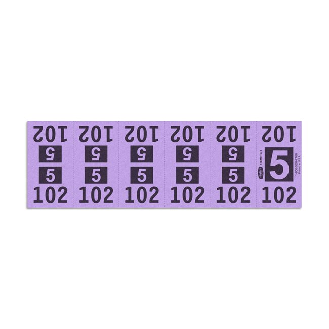 Etiquetas - Tickets Numerados  - CLEANER SUPPLY - #5 Morado - Und