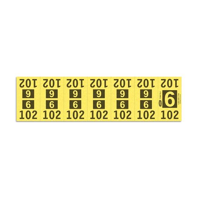 Etiquetas - Tickets Numerados  - CLEANER SUPPLY - #6 Amarillo - Und