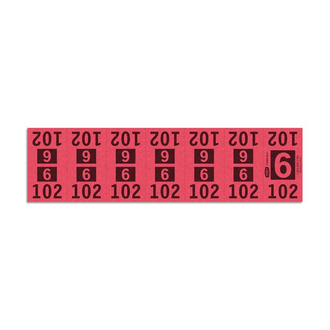 Etiquetas - Tickets Numerados  - CLEANER SUPPLY - #6 Rojo - Und
