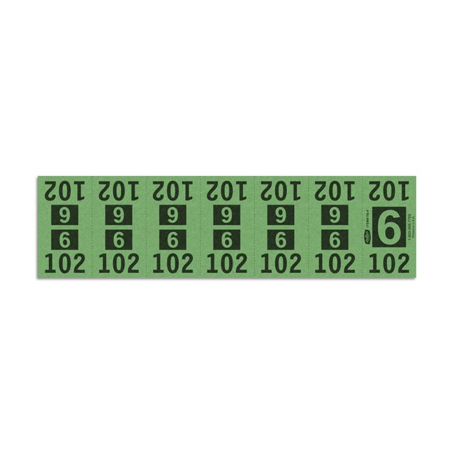 Etiquetas - Tickets Numerados  - CLEANER SUPPLY - #6 Verde - Und