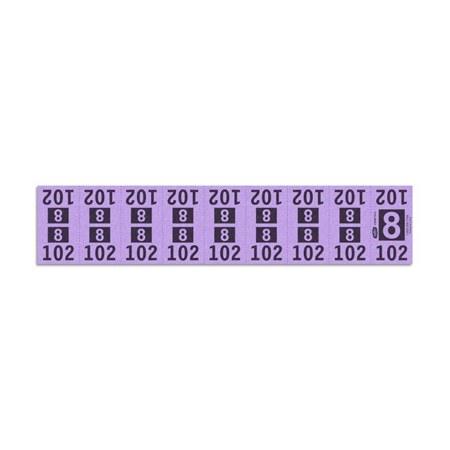Etiquetas - Tickets Numerados - CLEANER SUPPLY -  #8 Morado - Und