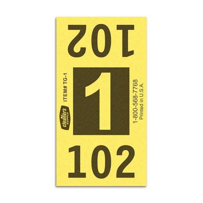 Etiquetas - Tickets Numerados  - CLNR - #1 Amarillo 2000/1 - Und