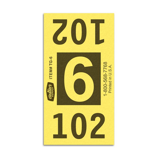 Etiquetas - Tickets Numerados  - CLNR - #6 Amarillo 7000/1 - Und