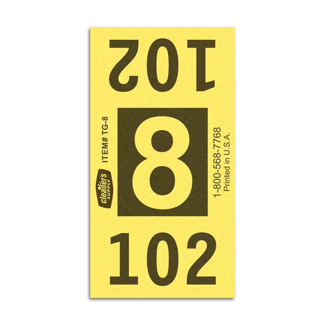 Etiquetas - Tickets Numerados  - CLNR - #8 Amarillo 9000/1 - Und