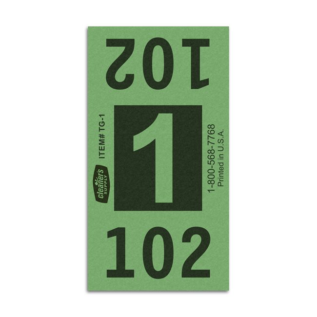 Etiquetas - Tickets Numerados  - CLNR - #1 Verde 2000/1 - Und