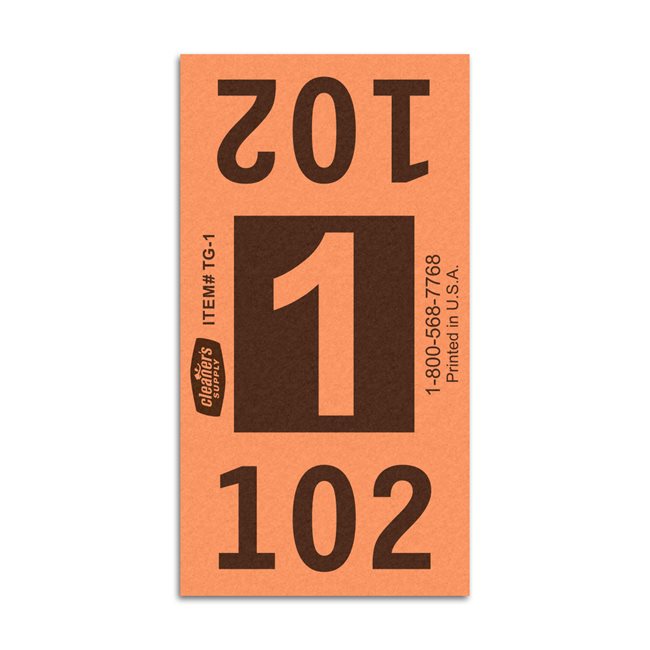Etiquetas - Tickets Numerados  - CLNR - #1 Naranja 2000/1 - Und