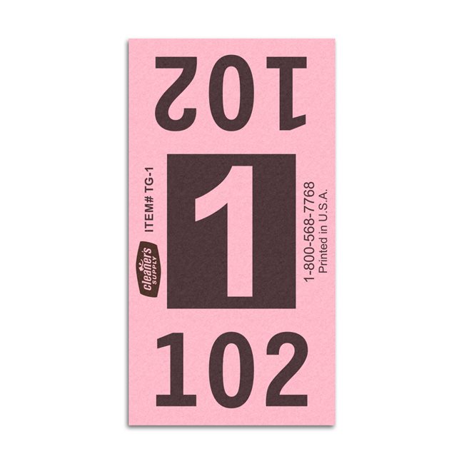 Etiquetas - Tickets Numerados  - CLNR - #1 Rosado 2000/1 - Und