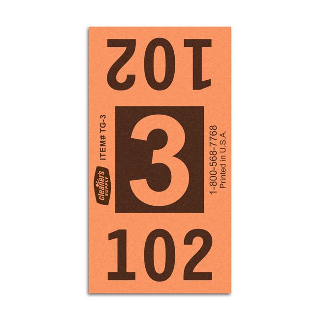 Etiquetas - Tickets Numerados  - CLNR - #3 Naranja 1000/1 - Und