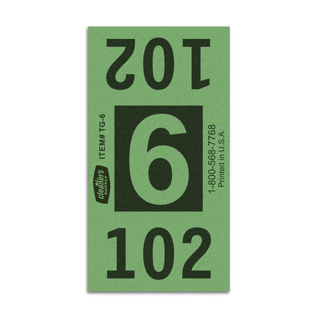 Etiquetas - Tickets Numerados  - CLNR - #6 Verde 7000/1 - Und