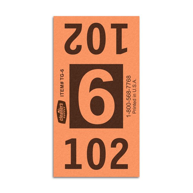Etiquetas - Tickets Numerados  - CLNR - #6 Naranja 7000/1 - Und