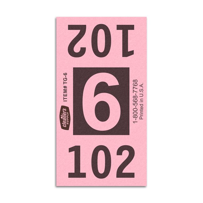 Etiquetas - Tickets Numerados  - CLNR - #6 Rosado 7000/1 - Und