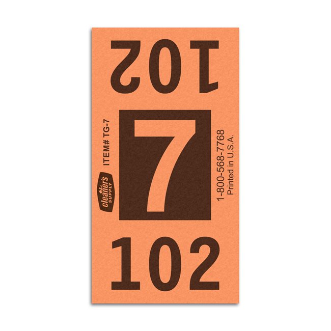 Etiquetas - Tickets Numerados  - CLNR - #7 Naranja 8000/1 - Und