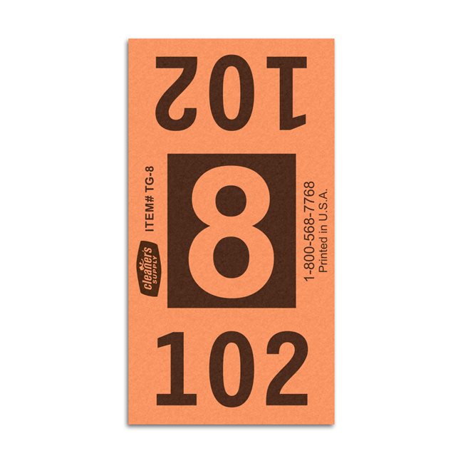 Etiquetas - Tickets Numerados  - CLNR - #8 Naranja 9000/1 - Und