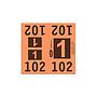 Etiquetas - Tickets Numerados  - CLEANER SUPPLY - #1 Naranja 1000/1 - Und
