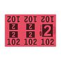 Etiquetas - Tickets Numerados  - CLEANER SUPPLY - #2 Rojo 1000/1 - Und
