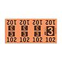 Etiquetas - Tickets Numerados  - CLEANER SUPPLY - #3 Naranja 1000/1 - Und