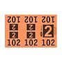 Etiquetas - Tickets Numerados - CLEANER SUPPLY -  #2 Naranja 1000/1 - Und