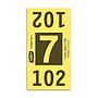 Etiquetas - Tickets Numerados  - CLNR - #7 Amarillo 8000/1 - Und