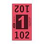 Etiquetas - Tickets Numerados  - CLNR - #1 Rojo 2000/1 - Und