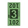 Etiquetas - Tickets Numerados  - CLNR - #3 Verde 4000/1 - Und